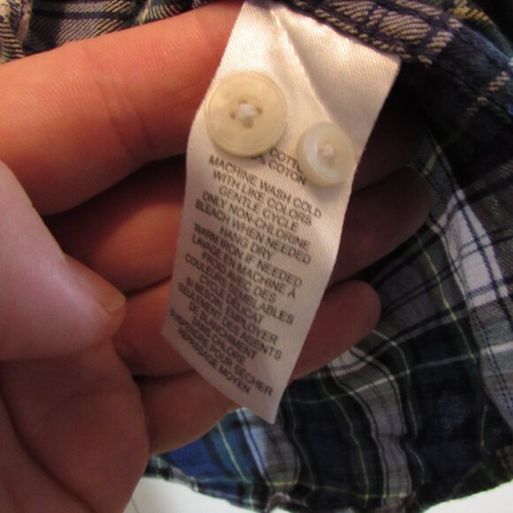 UNTUCKit Shirt Button Up Blue Grey Flannel Plaid Cotton Long Sleeves Sz. Large - Picture 7 of 10